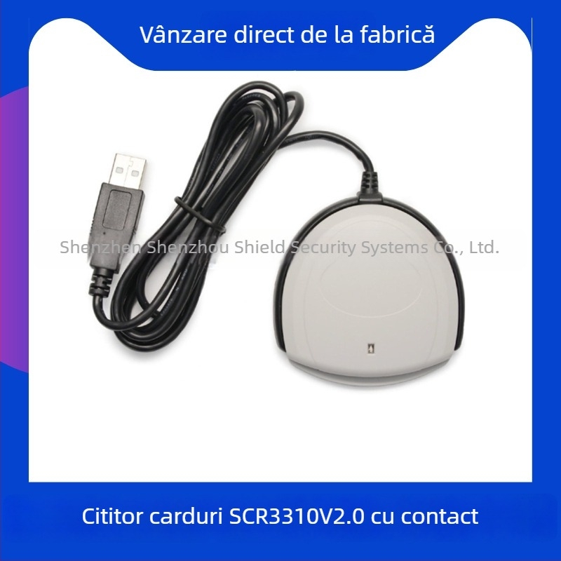 IDENTIV SCR3310v2.0 Cititor de carduri inteligente USB 2.0 (Model SCR3310v2.0, Interfața USB 2.0, Greutate 44 g, Țară de origine Singapore)