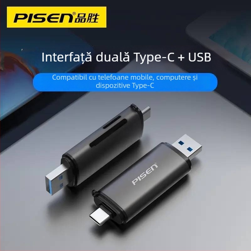 Cititor de carduri USB3.0 SD/TF — TS-E144, Carcasă metal-plastic
