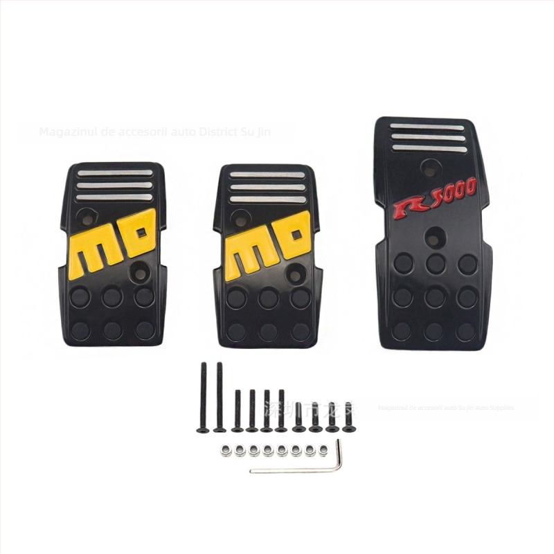 Set pedale metalice auto, cu pernă antiderapantă, din aliaj de aluminiu, modificat, universal pentru transmisie manuală și automată