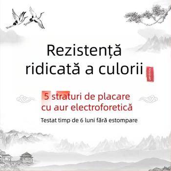 Cercei – placare cu aur, design floare cu formă de picătură, cu pietre, stil antic, lansare vară 2025