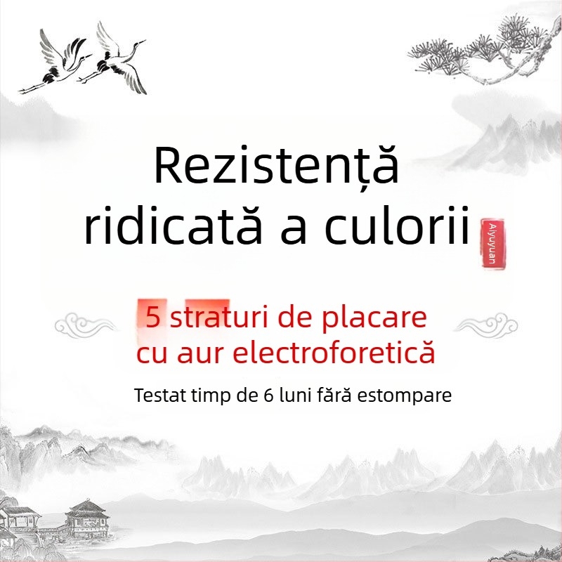 Cercei – placare cu aur, design floare cu formă de picătură, cu pietre, stil antic, lansare vară 2025