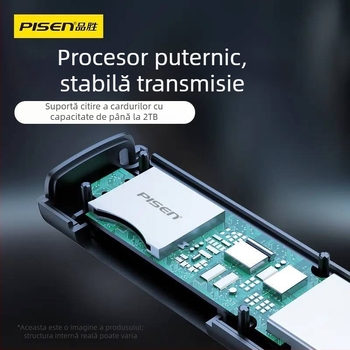 Cititor de carduri USB 3.0 SD și microSD — SD+TF dublu, PC+ABS, compatibil cu Windows 7