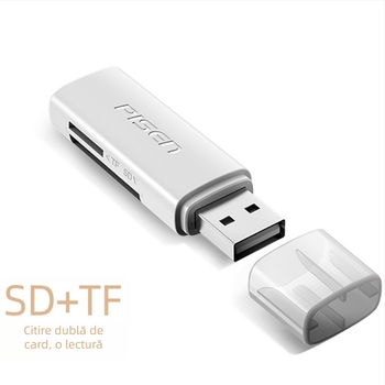 Cititor de carduri USB 3.0 SD și microSD — SD+TF dublu, PC+ABS, compatibil cu Windows 7