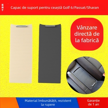 Capac de acoperire pentru suportul de pahare cu fermoar Golf 6 – cutie de cotieră cu rulare, compatibil Sagitar, Scirocco (Oukachioukachi)