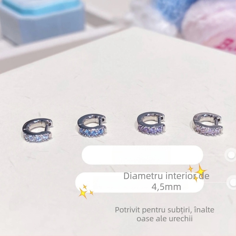 Cercei din cupru – cerc geometric, placare electrolitică, pentru femei