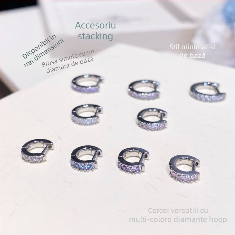 Cercei din cupru – cerc geometric, placare electrolitică, pentru femei