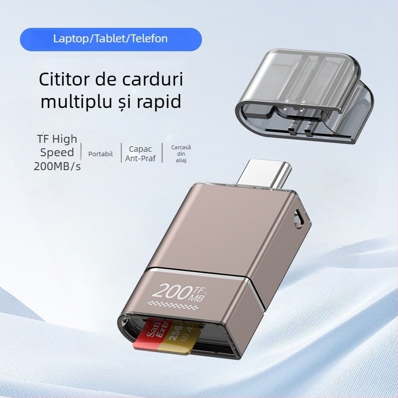 SYRUI Sy-238 Cititor USB-C către card TF OTG, 200 MB/s Viteză înaltă