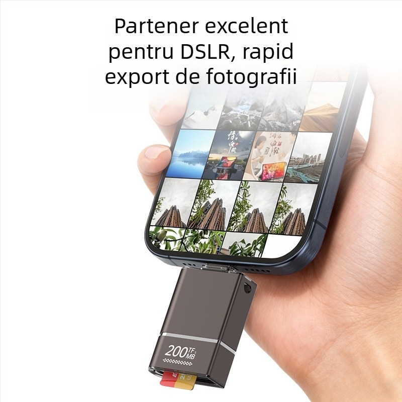 SYRUI Sy-238 Cititor USB-C către card TF OTG, 200 MB/s Viteză înaltă