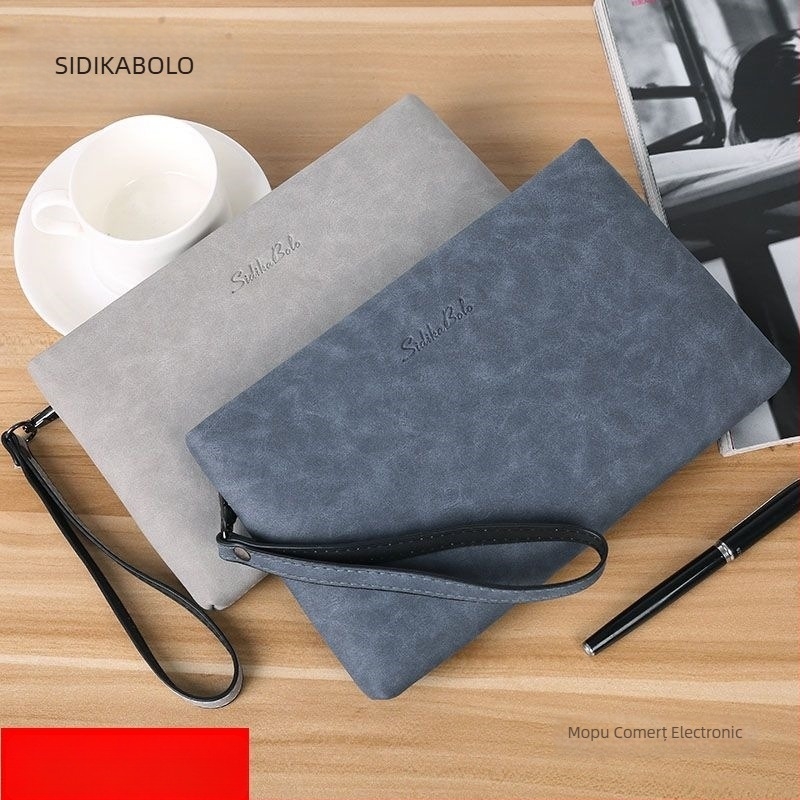 Geantă clutch pentru bărbați pentru călătorii de relaxare, poliester, căptușeală din microfibră sintetică, respirabilă, ultraușoară, rezistentă la uzură, capacitate extensibilă, lansare toamnă 2025