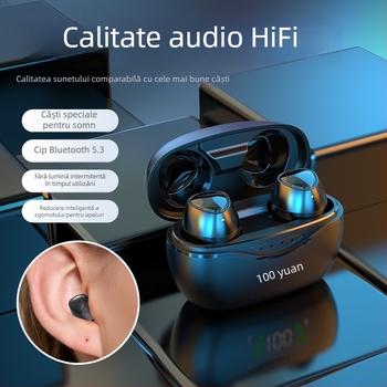 X-Kemi Căști Bluetooth – Mini in-ear, Stereo, Bluetooth 5.0, 24h baterie, rază 10 m, conectare multiplă