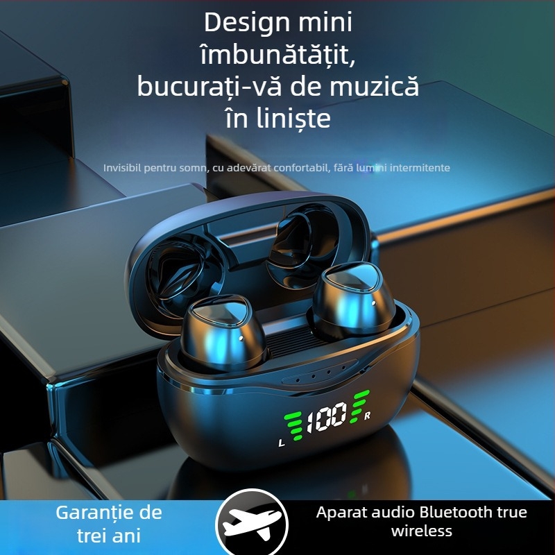 X-Kemi Căști Bluetooth – Mini in-ear, Stereo, Bluetooth 5.0, 24h baterie, rază 10 m, conectare multiplă