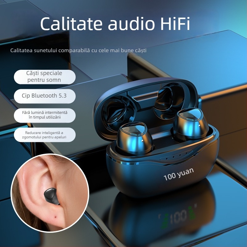 X-Kemi Căști Bluetooth – Mini in-ear, Stereo, Bluetooth 5.0, 24h baterie, rază 10 m, conectare multiplă