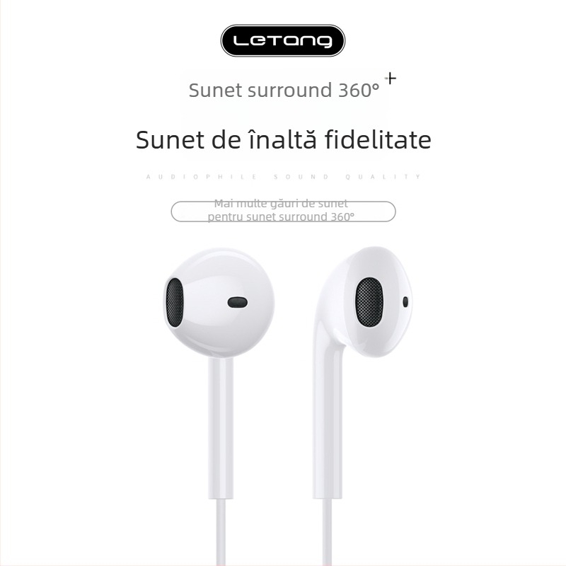 Căști Type-C, in-ear, cu fir, sensibilitate 103 dB, cablu 1,2 m