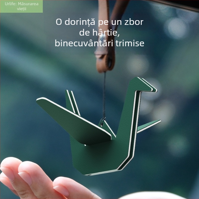 Pandantiv auto – Crane origami din hârtie, lucrat manual, Aromaterapie, Îndepărtarea mirosurilor, Prospețimea interiorului, Personalizabil