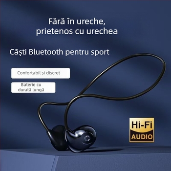 Căști wireless cu conductivitate osoasă F805 – rază Bluetooth 10 m, Bluetooth 5.0, autonomie baterie peste 8 ore, stereo binaural, rezistență la apă zilnică