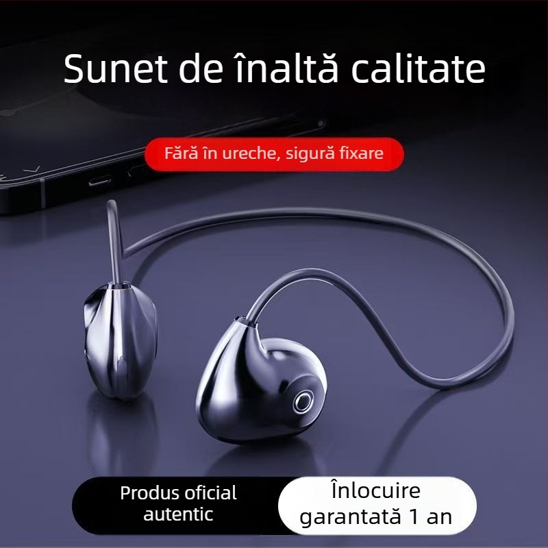 Căști wireless cu conductivitate osoasă F805 – rază Bluetooth 10 m, Bluetooth 5.0, autonomie baterie peste 8 ore, stereo binaural, rezistență la apă zilnică