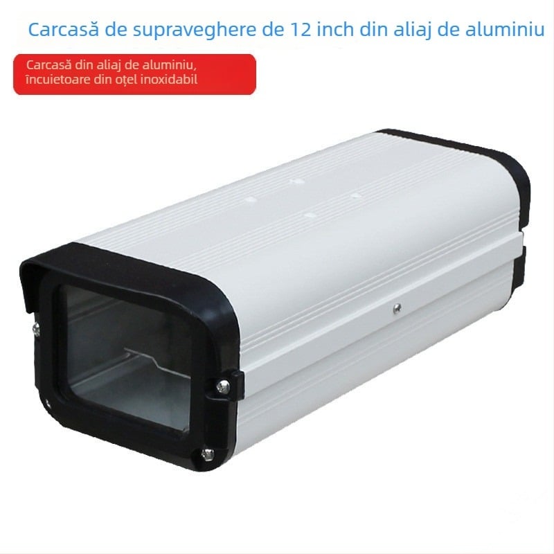 Carcasă pentru cameră de supraveghere, aliaj de aluminiu, pătrat, deschidere laterală, accesorii tip scut (Cod produs: Axt-hz12b-1)