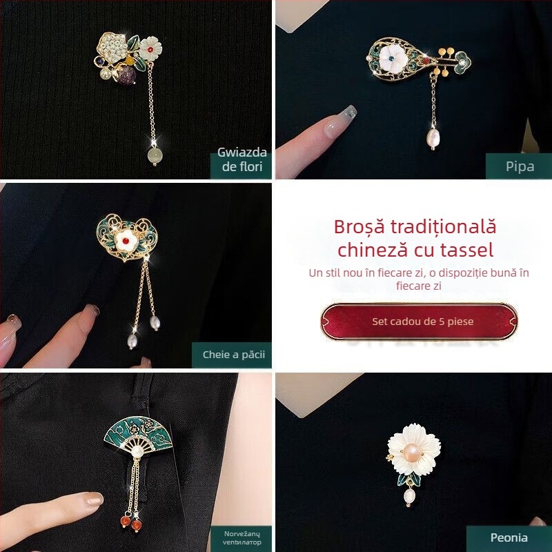 Broșă de rever — stil vintage pentru femei, formă de frunză (Material: aliaj de zinc; Formă: frunză; Cristal: cristal alb; Tehnologie: electroplacare)