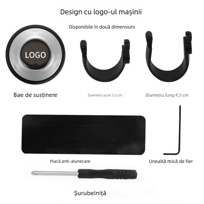 CHONGTENG minge de sprijin pentru volan, universală, ABS gel de silice, 34 g, siglă imprimată