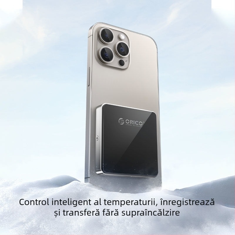 Carcasă externă M.2 SSD USB-C, carcasă din aliaj de aluminiu, suportă până la 2TB, USB-C 10Gbps, compatibil Windows/Mac/Linux/Android, Model ORICO-AP30-G2-BK-BP