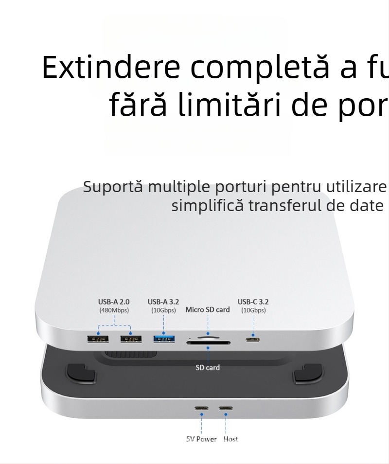 Stație docking Mac Mini USB-C, 10Gbps, alimentare prin bus, Model 25M