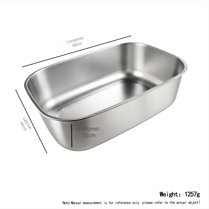 Cutie de nisip pentru pisici din oțel inoxidabil, înălțată, deschisă – anti-strop, formă circulară