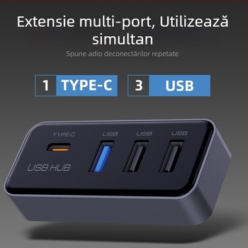 Hub USB 3.0 pentru consola centrală Tesla Model Y și Model 3 actualizat, glove box, 4 porturi USB (Model T22), fără alimentare externă