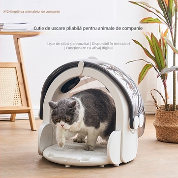 Uscător pliabil pentru animale de companie în cutie de uscare, pentru pisici și cățeluși, model XYhongganxiang, 1000–1199W, 110V, tip braț fix, protecție la supraîncălzire