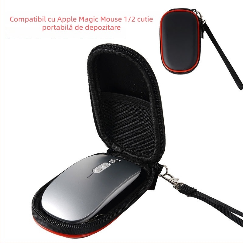 Cutie EVA pentru Apple Magic Mouse 1/2 — rezistentă la praf și umezeală, OEM, include șnur de purtare, lansare 2024