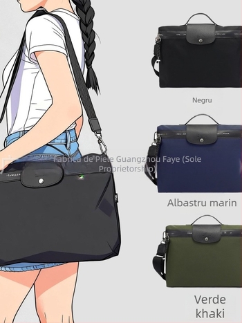 Geantă pentru laptop din piele naturală, rezistentă la uzură, căptușeală din nylon, stil urban simplu, geantă de umăr