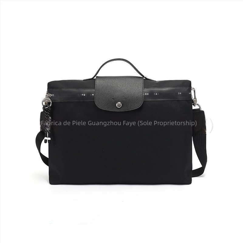 Geantă pentru laptop din piele naturală, rezistentă la uzură, căptușeală din nylon, stil urban simplu, geantă de umăr