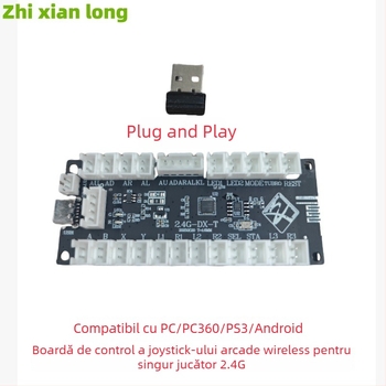 Joystick wireless 2.4G USB pentru Android/PC/PS3/PC360 — control arcade, fără vibrații
