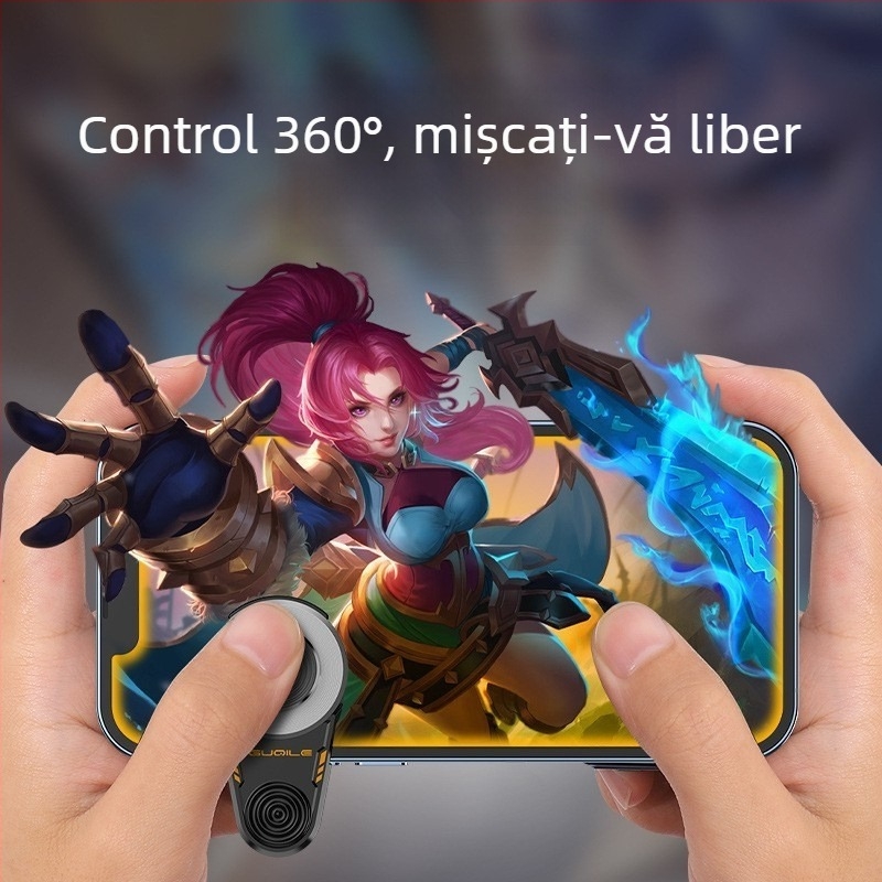 X1 Joystick mobil pentru jocuri – ABS+Metal, Fără vibrații, Suport telefon, Personalizare OEM