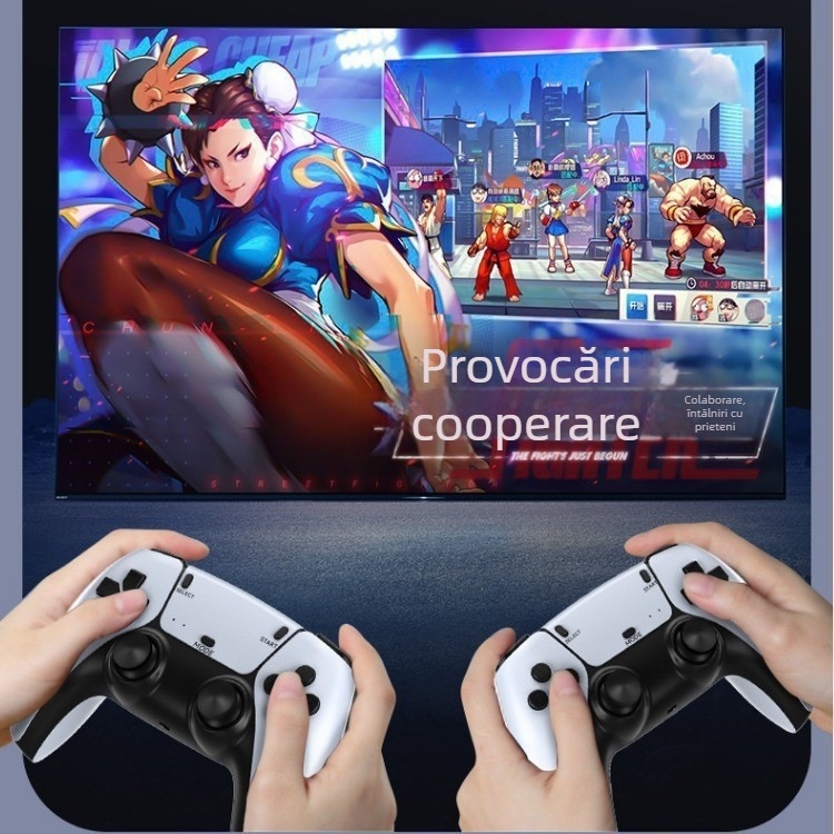 Consolă de jocuri nostalgică cu controllere wireless pentru doi jucători, stocare 64GB/128GB (20.000/40.000 de jocuri), ieșire HDMI, emulație 1080p