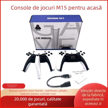 Consolă de jocuri M15 — 64GB memorie, sistem de operare Linux, conectivitate wireless, MP3 player, compatibil PS3, Lansare 2024