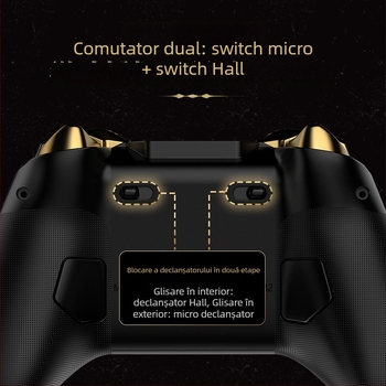 Z03DP Controler de jocuri fără fir cu placă Hall-Effect joystick, USB-C, taste dual-trigger, Compatibil cu PC, Switch, Android și iOS