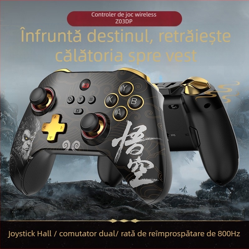Z03DP Controler de jocuri fără fir cu placă Hall-Effect joystick, USB-C, taste dual-trigger, Compatibil cu PC, Switch, Android și iOS