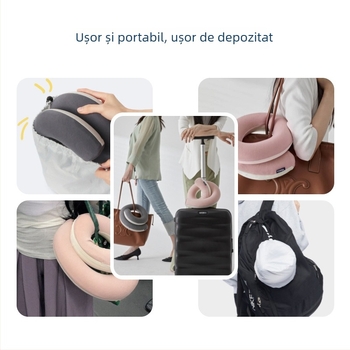 Nothing pernă U cu spumă cu memorie, țesătură spandex moale, 0,5–1,0 kg, potrivire universală