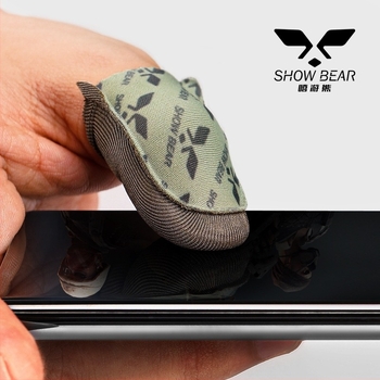 Xiyouxiong War Bear 2.0 manșon deget pentru jocuri, fibră argintie ultra-subțire, antiderapant și rezistent la transpirație, compatibil cu telefoane și tablete