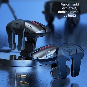 G21 controler de joc mobil, cu legare degetelor în șase și control dual (butoane auxiliare de tragere; interfață PS-2; conexiune wireless; aliaj de aluminiu + ABS; compatibil cu iPhone și Android)