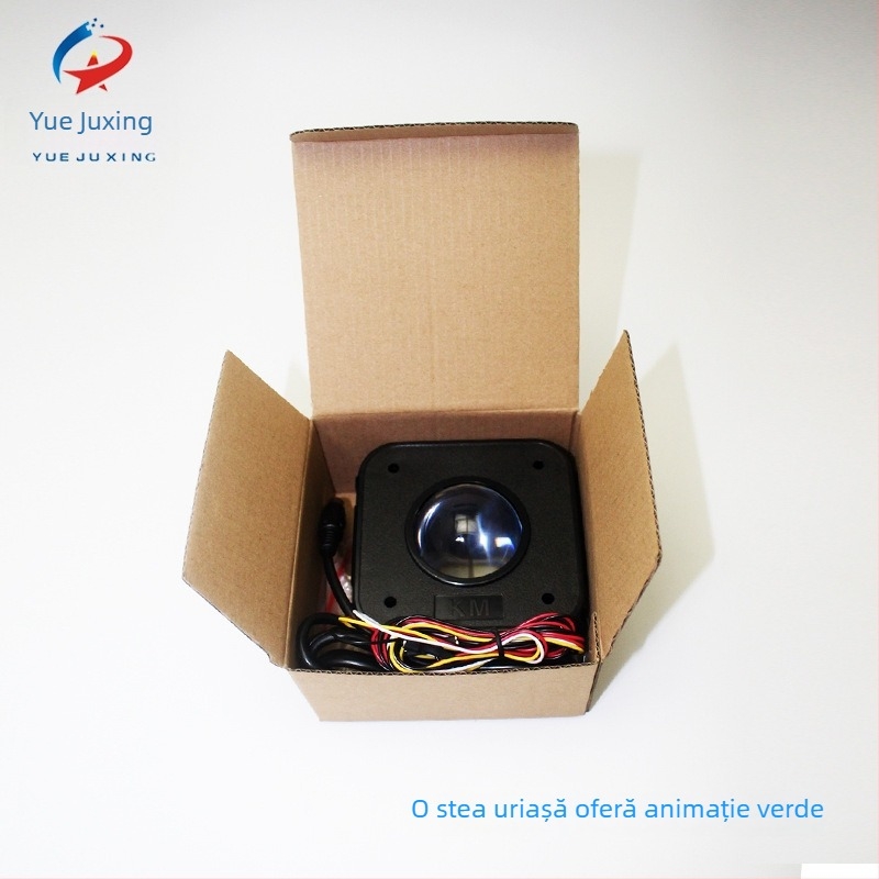 Mare mouse trackball pentru consolă de jocuri, cu bilă transparentă rotundă și control direcțional tip joystick