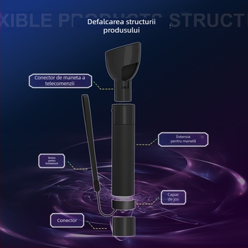 Mâner golf VR cu braț extensibil pentru sabie laser, pentru Meta Quest Pro, silicon, model DC, 100 g