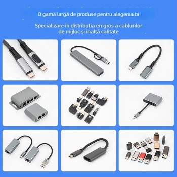 Cablu HDMI 2.1, HDMI la HDMI, conectori bărbați, placare aurie, cablu din aliaj de aluminiu + nailon, pentru TV și proiector