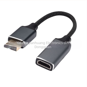 Adaptor DP 1.4 la HDMI 2.1, carcasă din aluminiu, 8K HDR, DP/miniDP către HDMI, suportă 4K120Hz și 2K144Hz