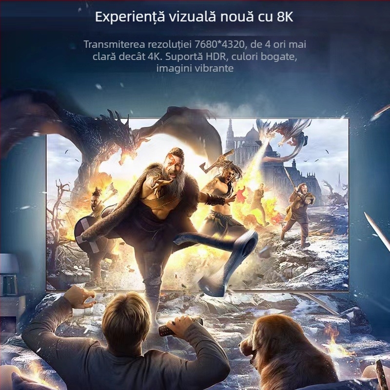 Cablu Type-C la DisplayPort, 8K120Hz, cu conductor din cupru, pentru PC/monitor TV