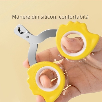Clește de unghii pentru pisici și câini cu design bufniță, unelte de îngrijire pentru începători, fișier de unghii inclus