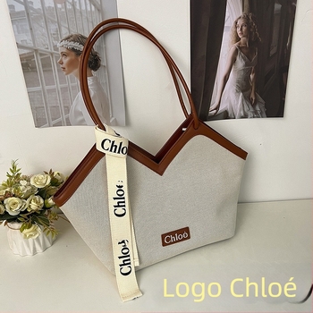 Geantă Tote din pânză, capacitate mare, stil urban simplu, închidere cu fermoar, căptușeală poliester, buzunare interioare: buzunar cu fermoar, buzunar pentru telefon, buzunar pentru ID, unisex