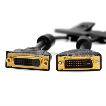 Cablu DVI 24+1 pini, bărbat la femeie, cupru fără oxigen, conectori plătați cu aur, carcasă din plastic