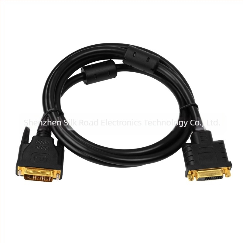 Cablu DVI 24+1 pini, bărbat la femeie, cupru fără oxigen, conectori plătați cu aur, carcasă din plastic