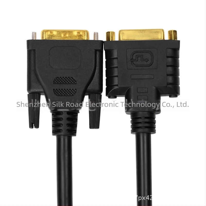 Cablu DVI 24+1 pini, bărbat la femeie, cupru fără oxigen, conectori plătați cu aur, carcasă din plastic